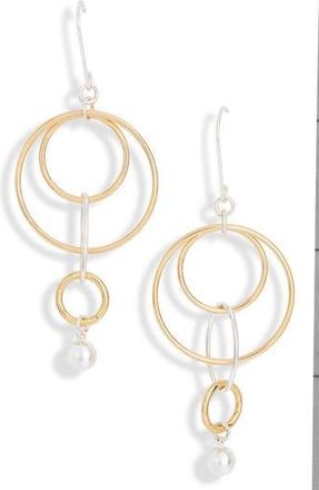 Nordstrom Rack Circle Drop Earrings in Gold- Silver at Nordstrom Rack