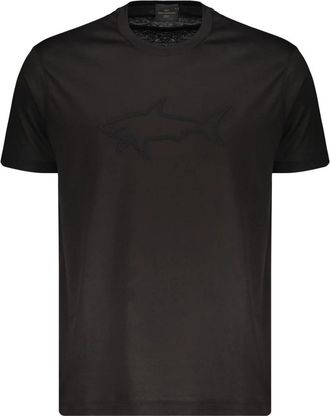 Paul & Shark Zwart zacht T-shirt- veelzijdig voor elke gelegenheid - Heren - T-shirts - Bruin - 2XL - Katoen - Tops