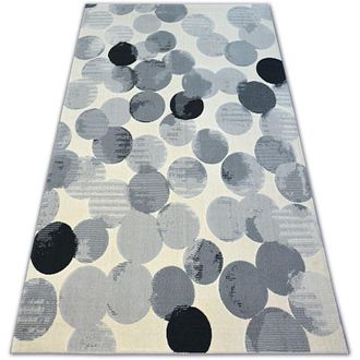 RugsX Rugsx - Alfombra Scandi 18461/752 - Ruedas C&iacute;rculos Crema/gris/negro Multicolour 160x230 Cm