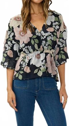 Lovestitch Meadow Sol Top In Black/blush