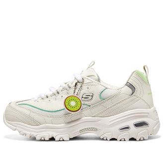 Skechers (WMNS) Skechers DLites 1.0 Shoes Cream White Green 896187-OWGN