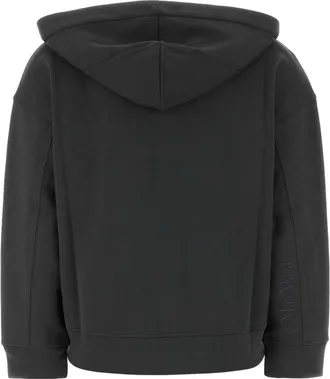 Max Mara Womens Dark Grey Cotton Blend Buona Sweatshirt Grigio Industriale Exterior: Nylon Felpe Sweater