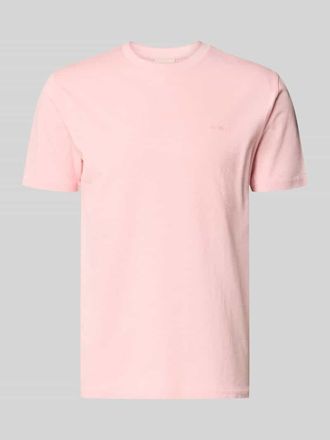 GANT T-Shirt mit Rundhalsausschnitt und Label-Stitching in Hellrosa, Gr&ouml;&szlig;e 3XL