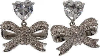 Self Portrait Earrings Heart Bow Drop