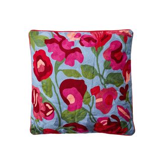 Novit&agrave; Home Bordado - coj&iacute;n flores rosas