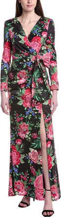 Tadashi Shoji Printed Long Sleeve Maxi Dress