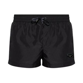 Dolce & Gabbana Beachwear, male, Black, Size: 2XL Shortie Boxer+Bag