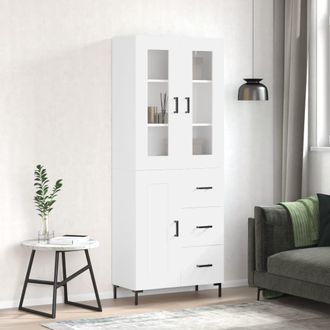 Berkfield Home Highboard White 69.5x34x180 cm Engineered Wood