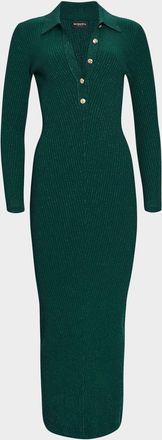 Retrof&ecirc;te Buffy Sparkly Knit Long-Sleeve Midi Dress