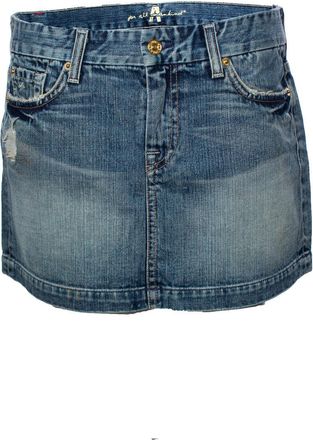 7 For All Mankind denim skirt with rhinestones