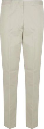 Fabiana Filippi Rechtgesneden broek - Dames - Chinos - Beige - 2XS - Leer - Broeken