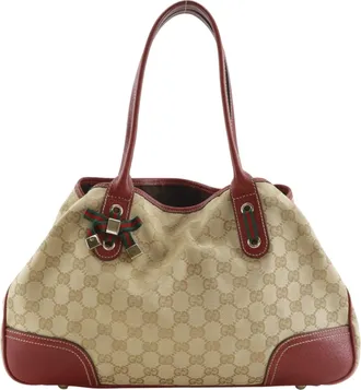 Gucci Gg Canvas Brown Gg Canvas Tote Bag (Pre-Owned)