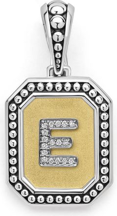 Lagos Signature Caviar Initial Enhancer in Two-Tone E at Nordstrom