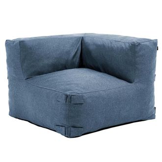 Oviala Sill&oacute;n esquinero para sof&aacute; modular azul pac&iacute;fico