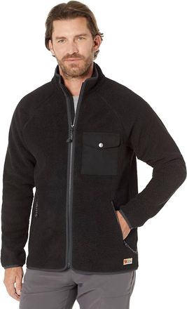 Fj&auml;llr&auml;ven Vardag Pile Fleece Jacket In Black