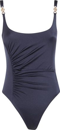 Versace Lycra badpak uit &eacute;&eacute;n stuk - Dames - Badpakken - Zwart - M - Polyester - Badmode