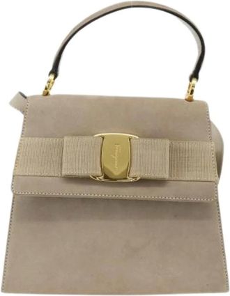 Ferragamo Pre-owned Handbags, female, Beige, Size: ONE SIZE Pre-owned Hand Bag