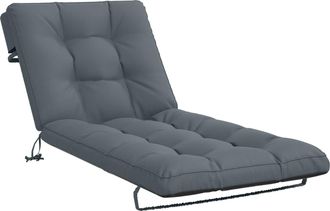 vidaXL Coj&iacute;n De Tumbona Vianen 100% Poli&eacute;ster Azul 200 X 70 X 8 Cm Vidaxl
