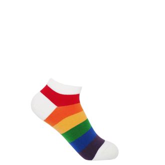 Peper Harow Block Stripe Womens Trainer Socks - Rainbow