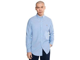 Polo Ralph Lauren Classic Fit Performance Oxford Shirt Mens Clothing Blue : 2XL, Cotton/Elastane