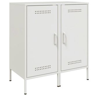 Berkfield Home Sideboards 2 pcs White 36x39x79 cm Steel | Size: 36 x 39 x 79 cm