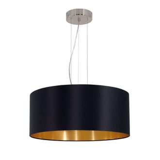 Eglo Elegante L&aacute;mpara Colgante De Tela L&aacute;mpara De P&eacute;ndulo Iluminaci&oacute;n Redonda Dorada Eglo 31605