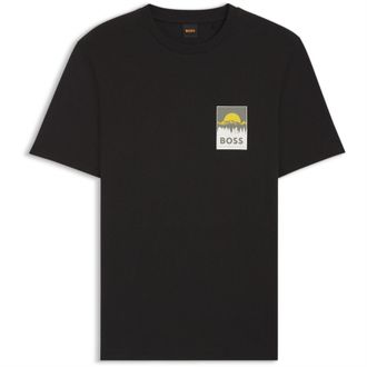 HUGO BOSS Mens Mountain Jersey T-Shirt (Black) Cotton - Size X-Large