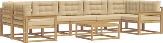 vidaXL Conjunto De Sof&aacute;s De Exterior 6 Uds. Y Beige Vidaxl