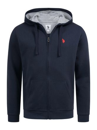 U.S.Polo Association heren sweatvest - vest met capuchon, rits & geborduurd logo