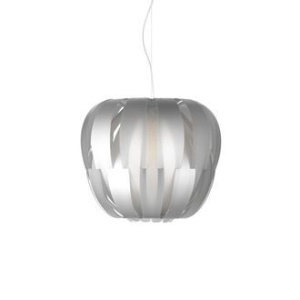 Linea Zero Suspensi&oacute;n 2 Luces Plata En Metal Cromado Cm. 60x54h