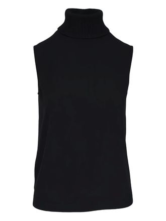 Lafayette 148 New York turtleneck vest - women - Viscose/Polyester - M - Black