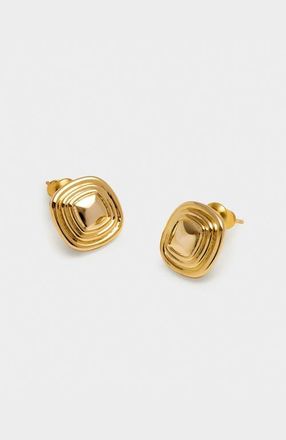 Katie Loxton Sofia Button Stud Earrings in Gold Coated at Nordstrom