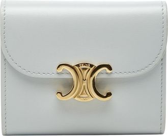 Celine Gray Leather Wallet (Tri-Fold) (Pre-Owned)