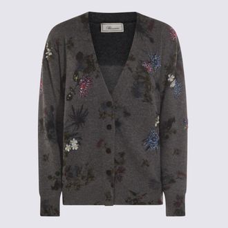 Blumarine Sweaters Grey/Brillant Blue-Donna