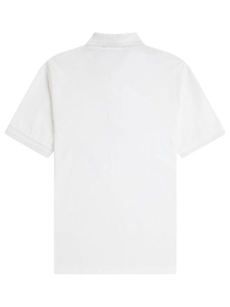 Fred Perry Logo-Embroidered Cotton Polo Shirt - White