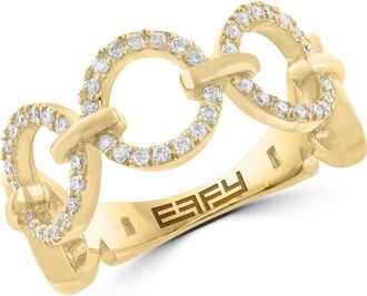 Effy Diamond Link Band Ring in Gold at Nordstrom Rack, Size 7
