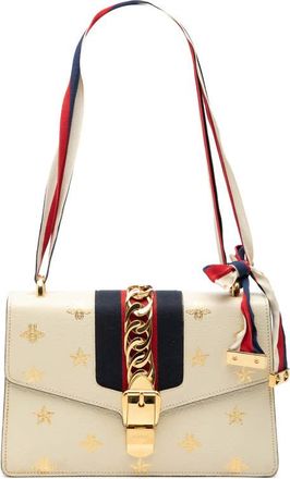Gucci Pre-owned Gucci Small Calfkin Bee Star Sylvie Satchel Ladies XJ41X6M40ODU40CH
