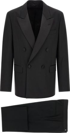 Lardini Black Peaked Lapel Suit