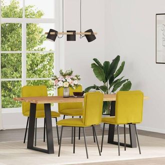 vidaXL Vidaxl - Sillas De Comedor 4 Unidades Terciopelo Amarillo