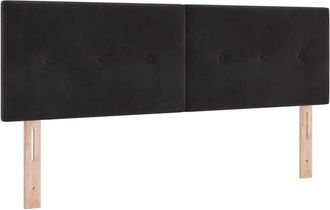 vidaXL Headboard with led Strip Lights Adjustable Black 80 cm Velvet Vidaxl