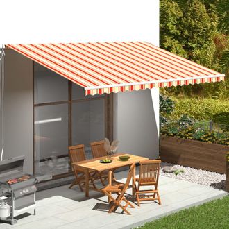 vidaXL Tela De Repuesto Para Toldo Amarillo Y Naranja 5x3 M Vidaxl