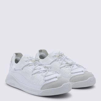 Moon Boot Mesh & Suede Lace-Up Sneaker - White