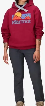 Marmot Womens Coastal Hoody In Red Mulberry