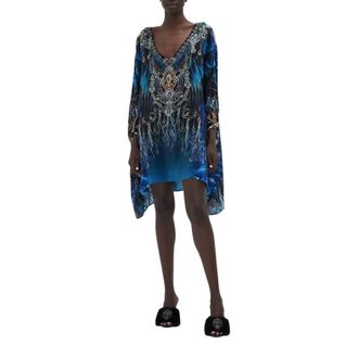 Camilla Short Kaftan With Cuff Ground Control - - Dresses - Donna - Blu - ONE SIZE