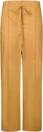 Liu Jo Broek met riem - Dames - Straight fit broeken - Bruin - L - Katoen - Broeken