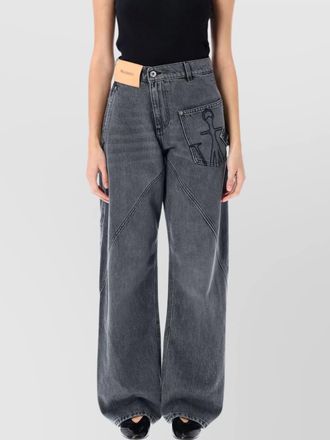 J.W.Anderson twisted denim wide-leg trousers