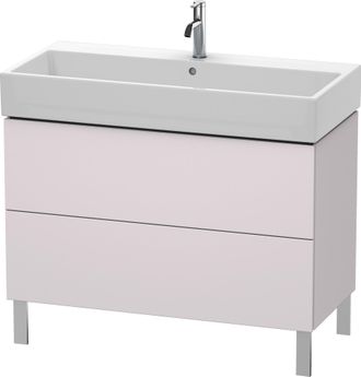 Duravit Unidad De Lavabo Duravit L-cube De Pie 98,4 X 45,9 Cm, 2 Extra&iacute;bles, Para Vero Air 235010, Color: Blanco Lila Seda Laca Mate - Lc677808787