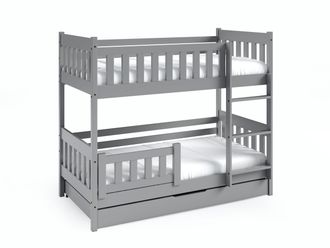 AKL FURNITURE Cama infantil pino gris 80x190