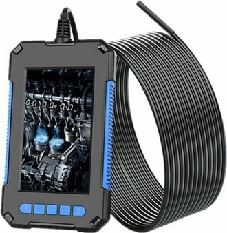 OEM Endoscopio Industrial Hd 1080p Con Pantalla De 4,3, C&aacute;mara Impermeable De 5,5 Mm, Cable Semirr&iacute;gido De 5 M Y 6 Led - Azul