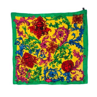 Versace Pre-owned Womens Atelier Multicolored medusa scarf - Multicolour Silk - One Size